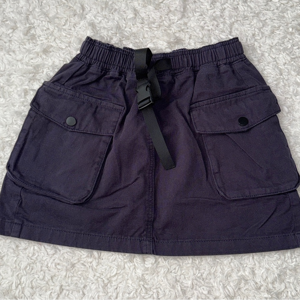 Cargo Mini Skirt Navy Buckle Belt Skirt S NWOT